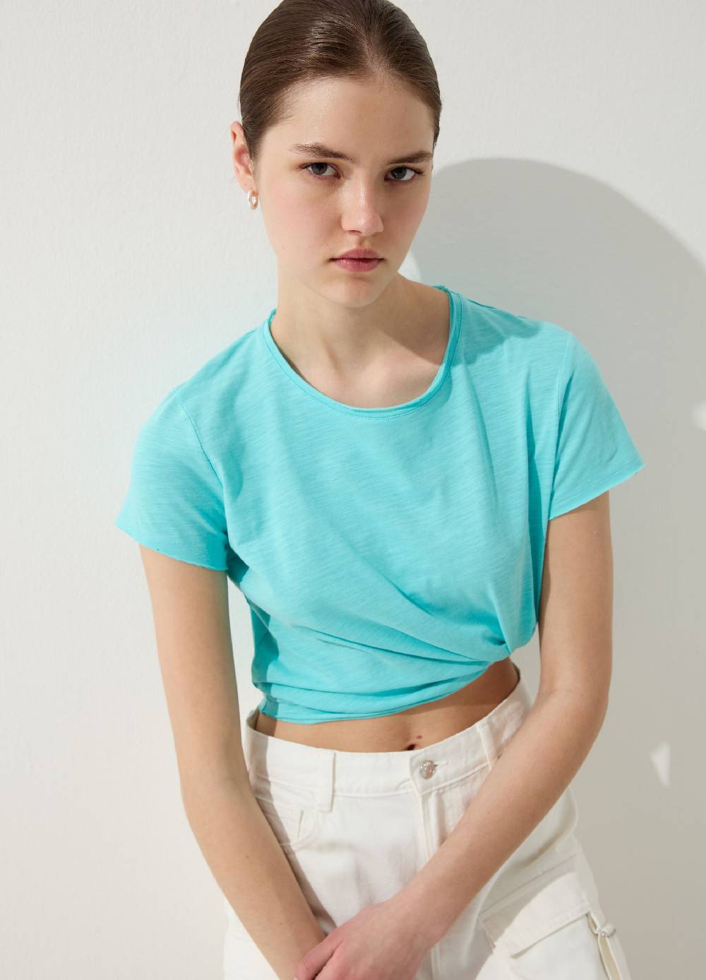 Ovs T-shirt in slub jersey con scollo rotondo