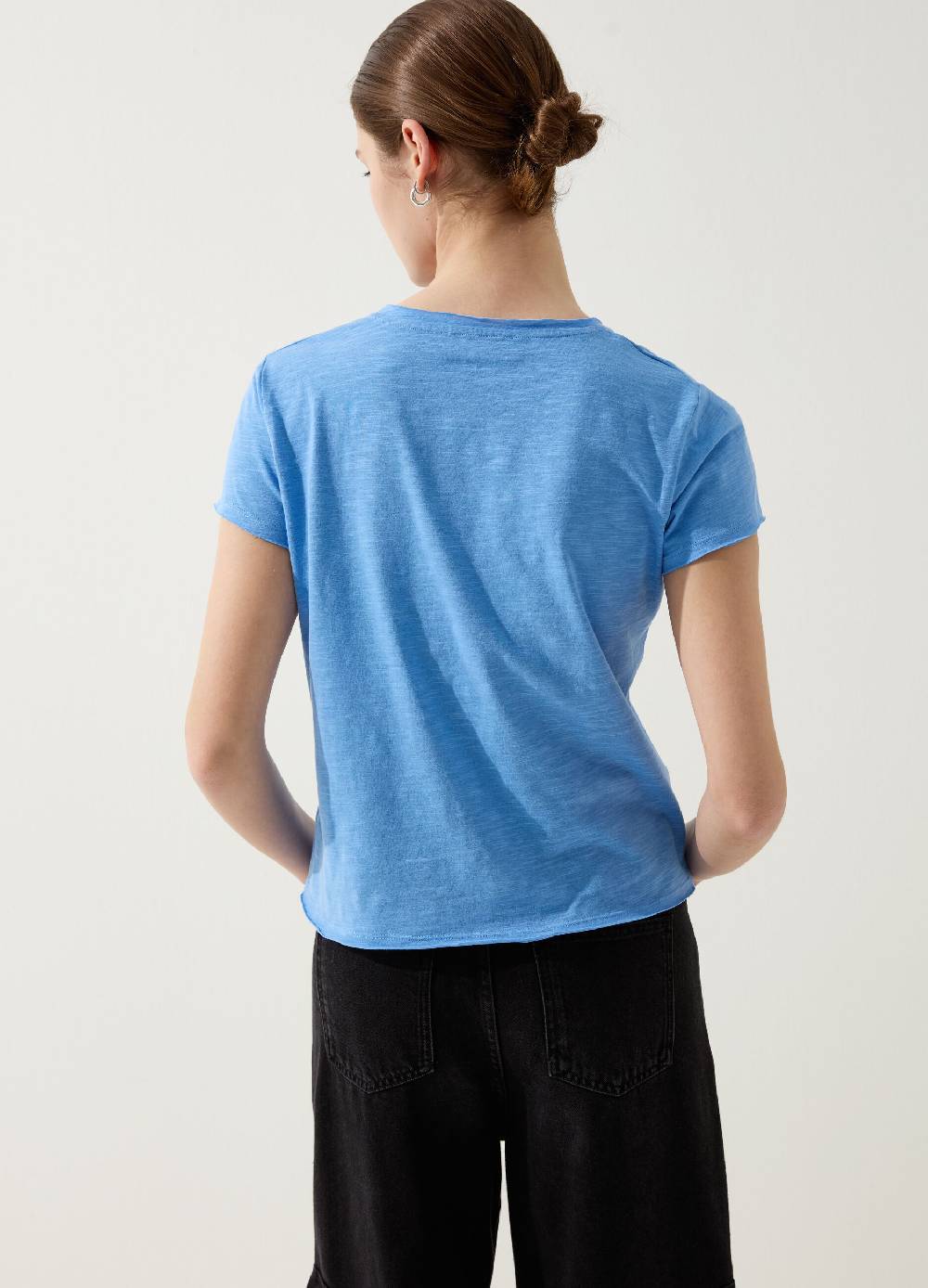 Ovs T-shirt In Slub Jersey Con Scollo Rotondo