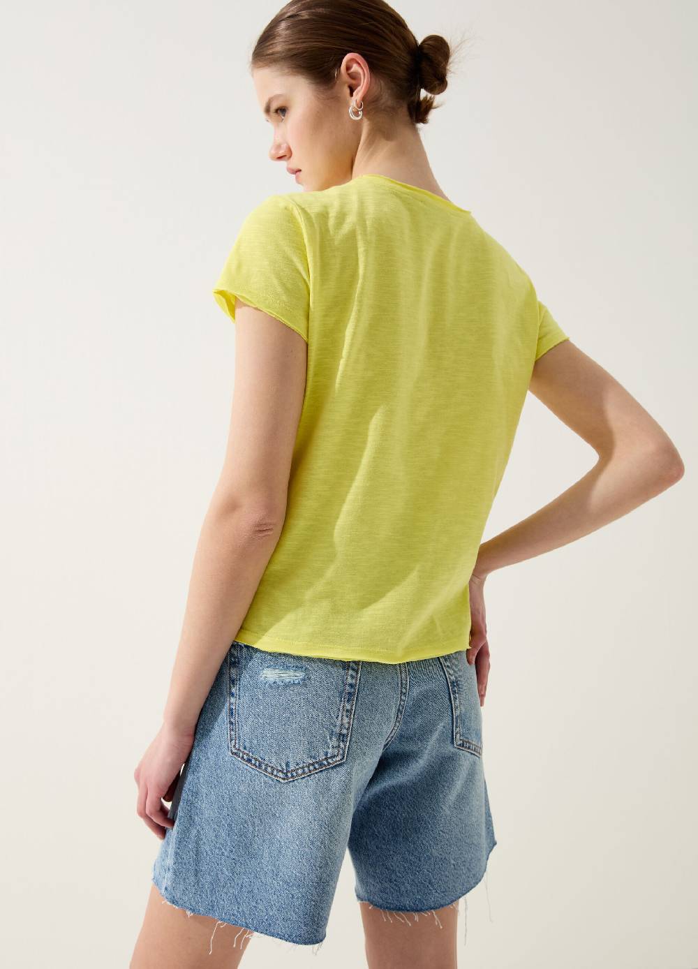 Ovs T-shirt In Slub Jersey Con Scollo Rotondo