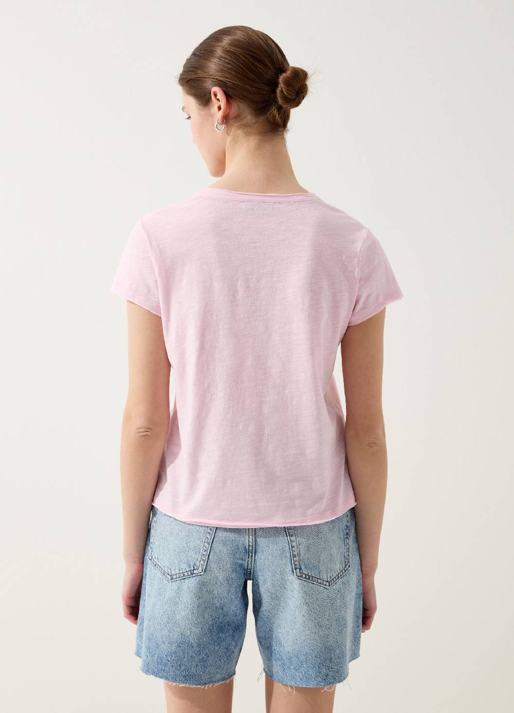 Ovs T-shirt In Slub Jersey Con Scollo Rotondo
