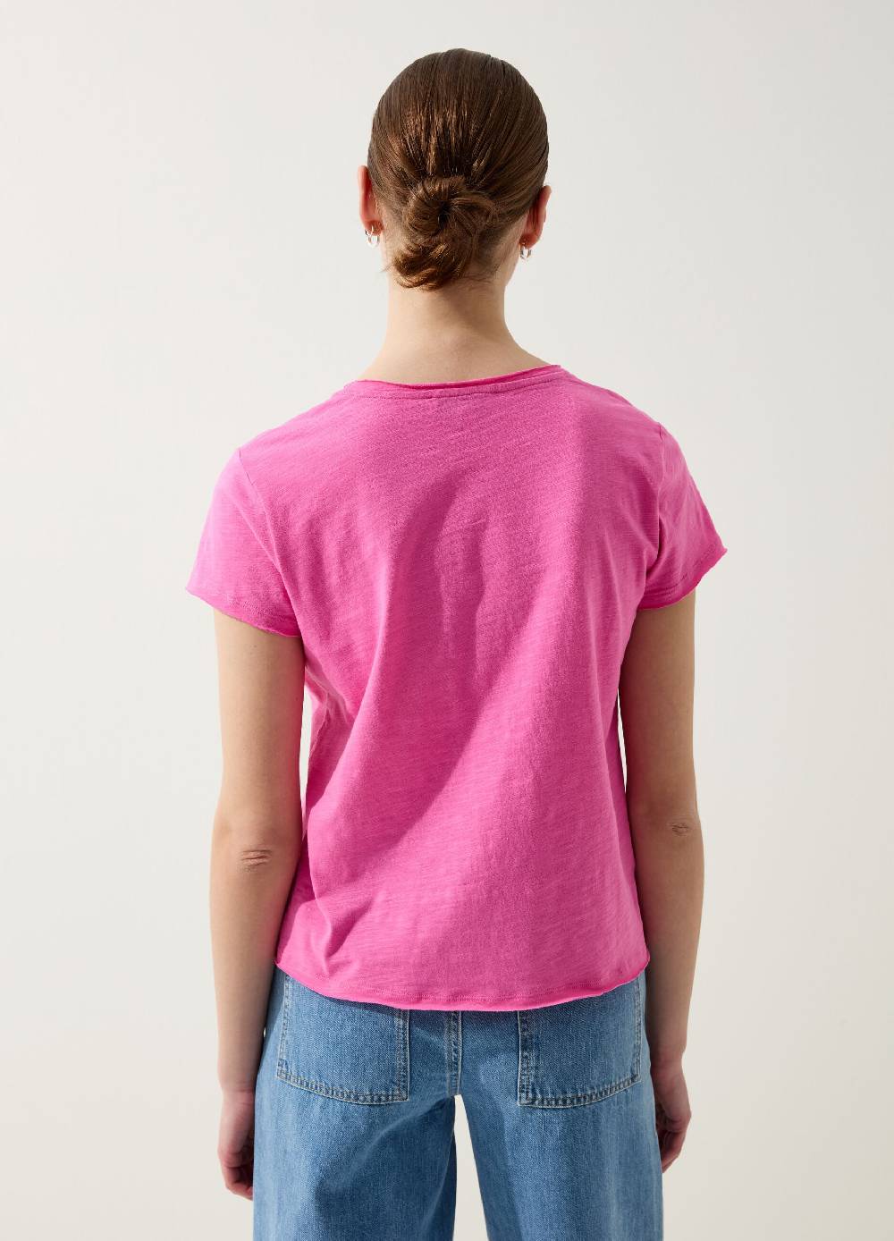 Ovs T-shirt In Slub Jersey Con Scollo Rotondo