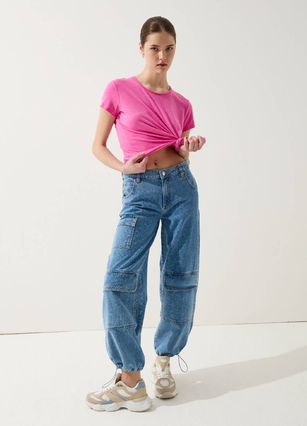 Ovs T-shirt in slub jersey con scollo rotondo