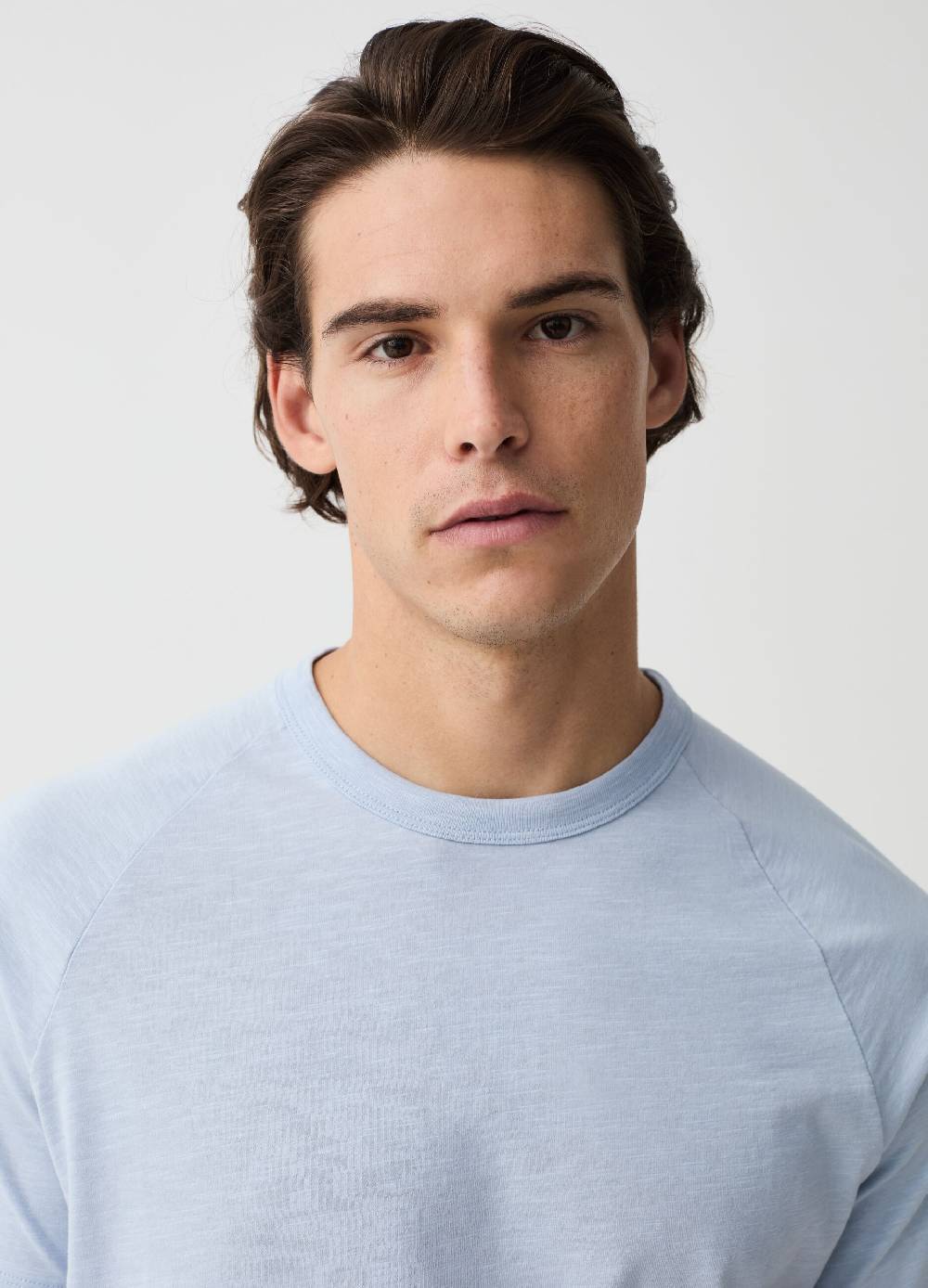 Ovs T-shirt In Slub Jersey Con Scollo Rotondo