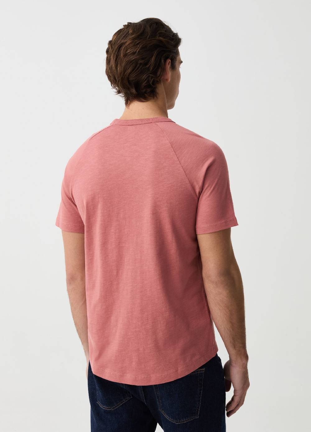 Ovs T-shirt In Slub Jersey Con Scollo Rotondo