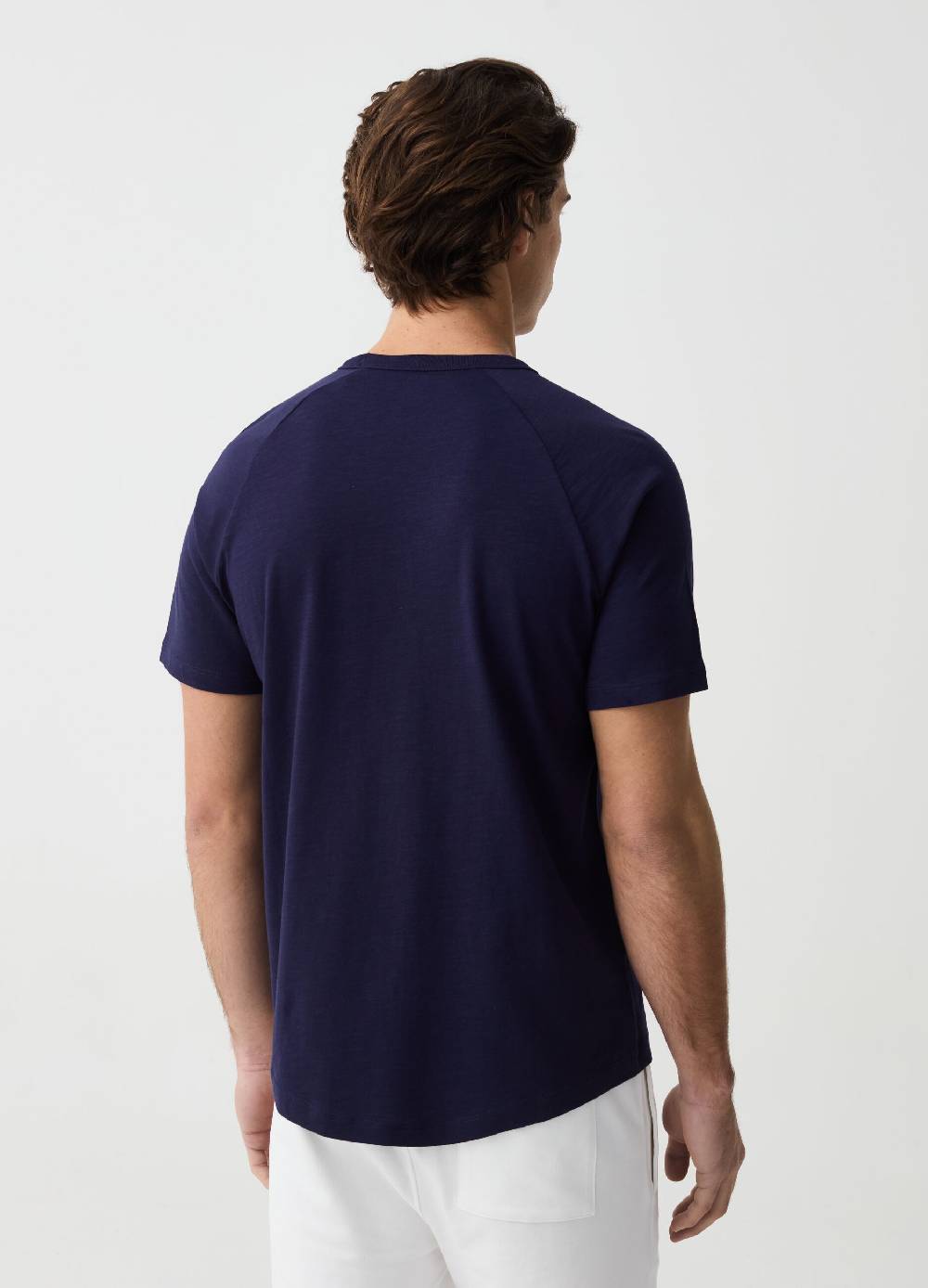 Ovs T-shirt In Slub Jersey Con Scollo Rotondo