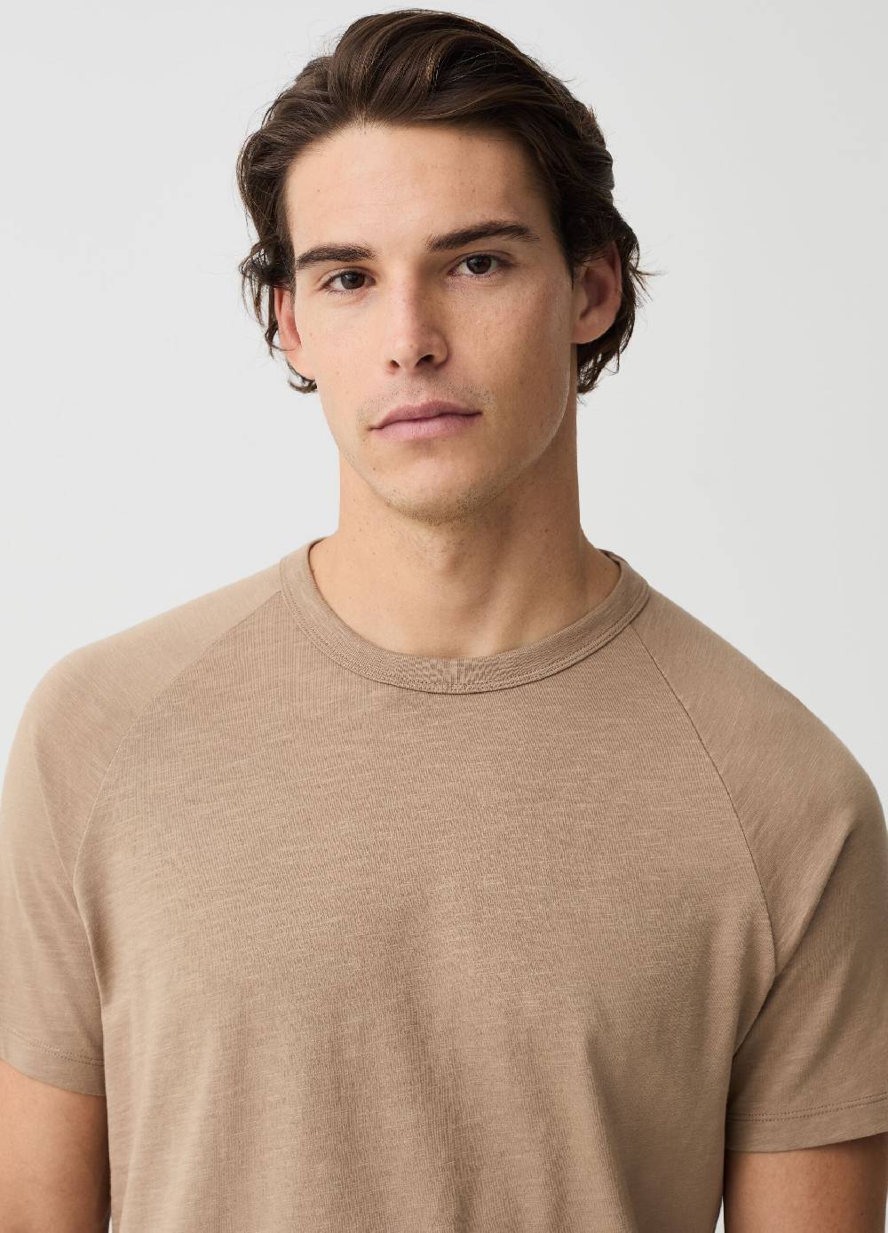 Ovs T-shirt In Slub Jersey Con Scollo Rotondo