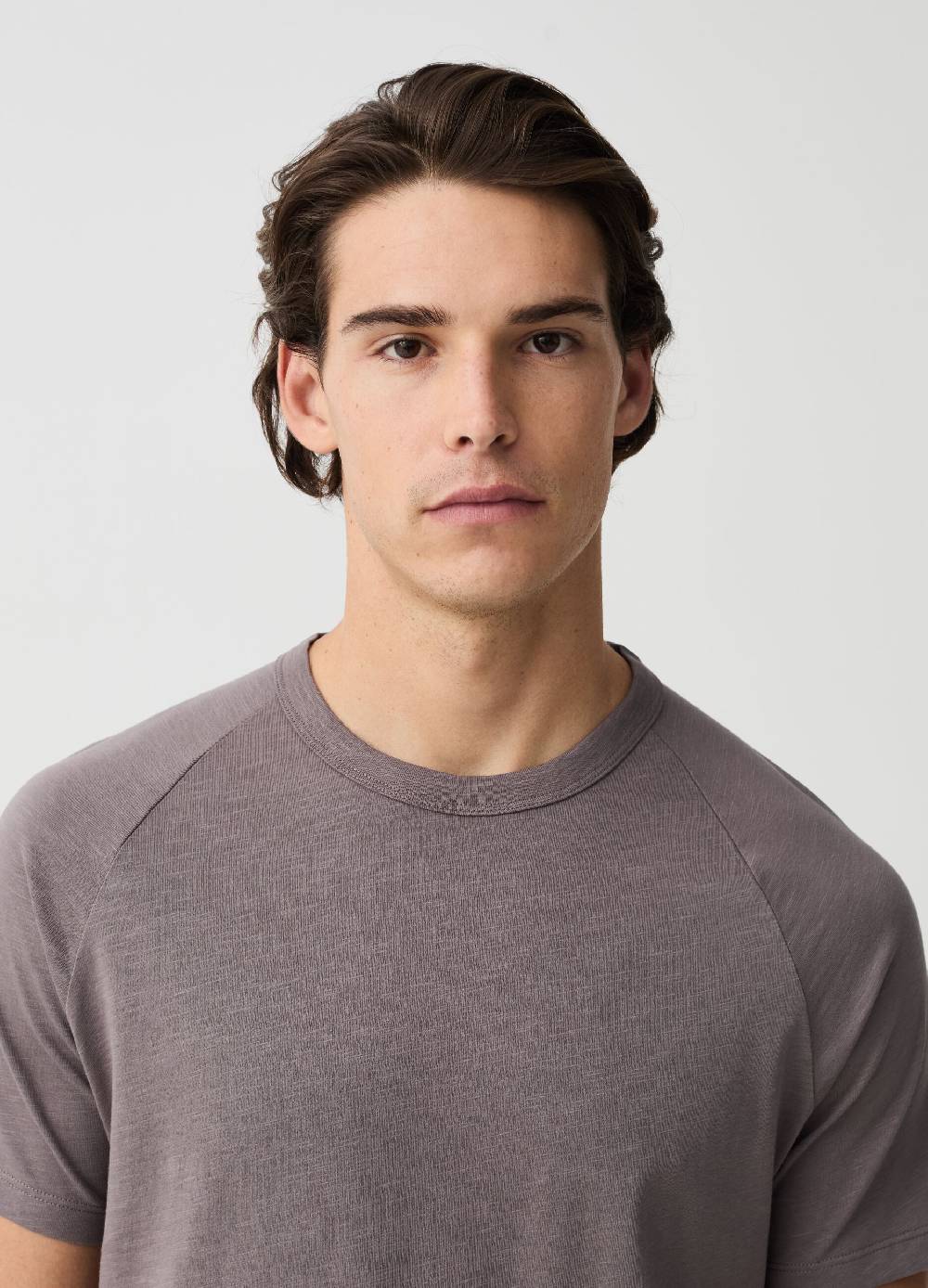 Ovs T-shirt In Slub Jersey Con Scollo Rotondo