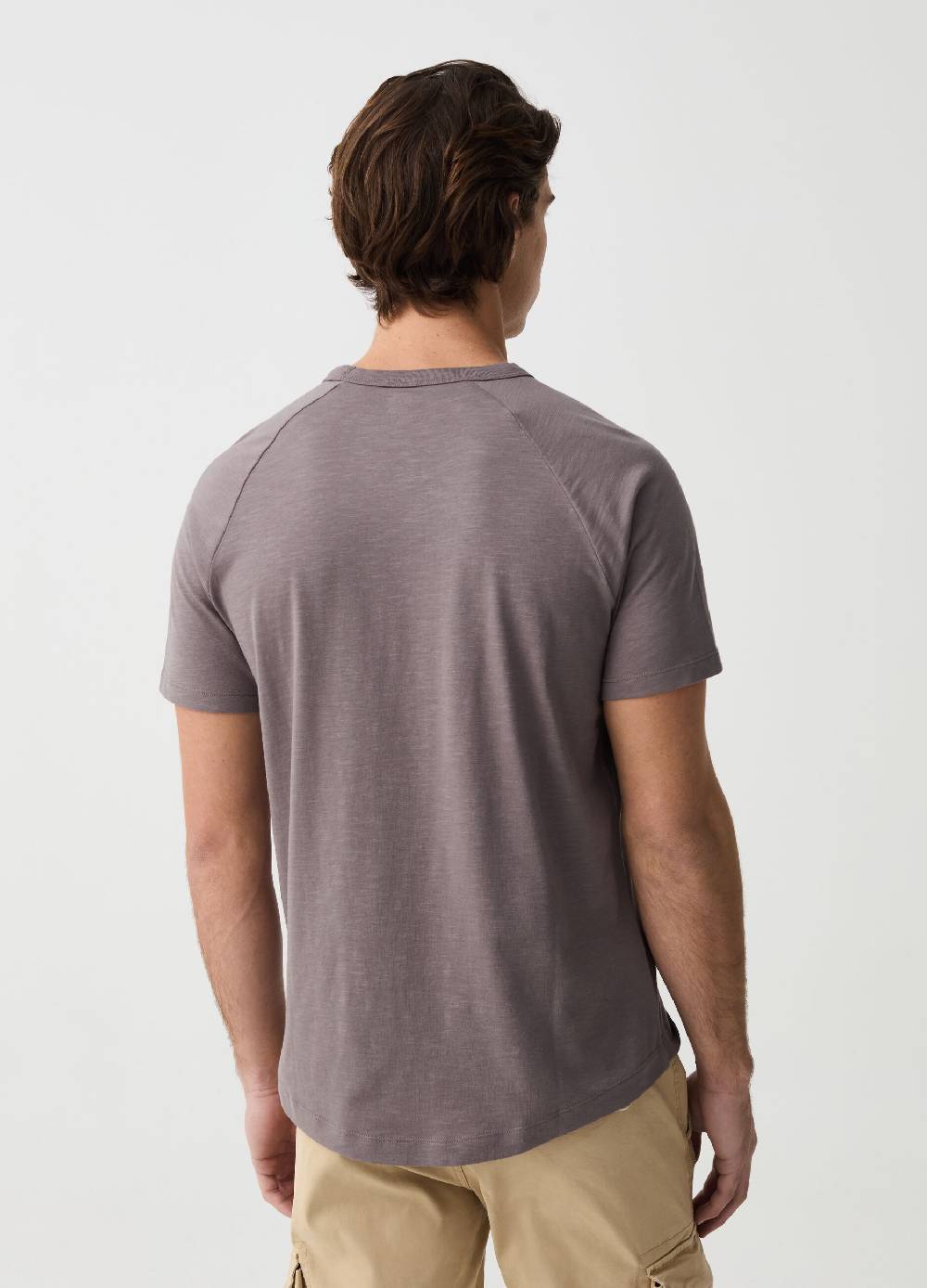 Ovs T-shirt In Slub Jersey Con Scollo Rotondo