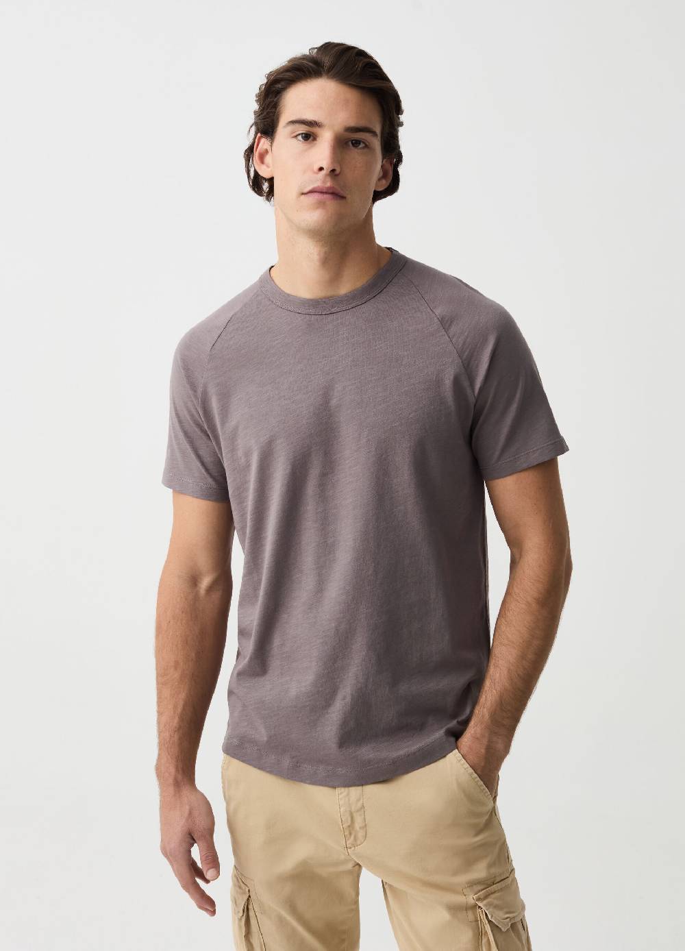 Ovs T-shirt in slub jersey con scollo rotondo