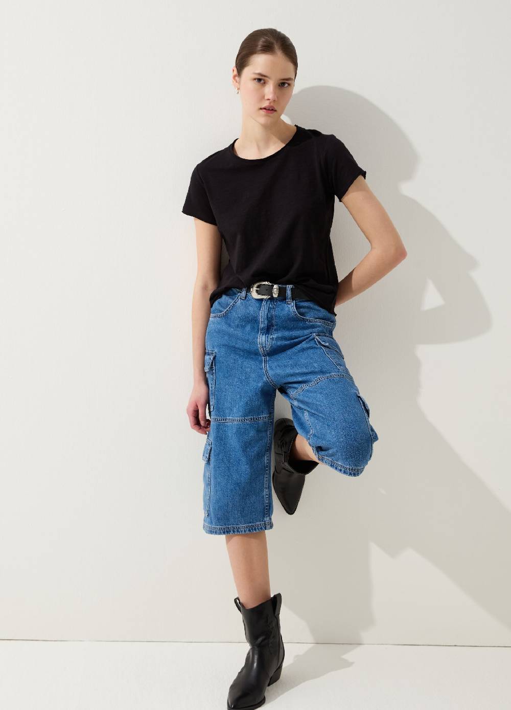 Ovs T-shirt in slub jersey con scollo rotondo