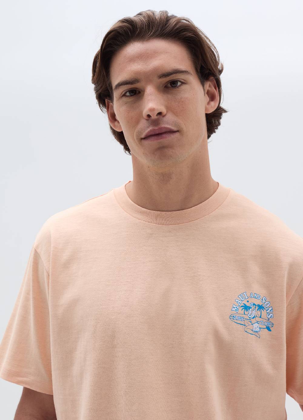 Ovs T-shirt In Slub Jersey Stampa Hawaiana Surf