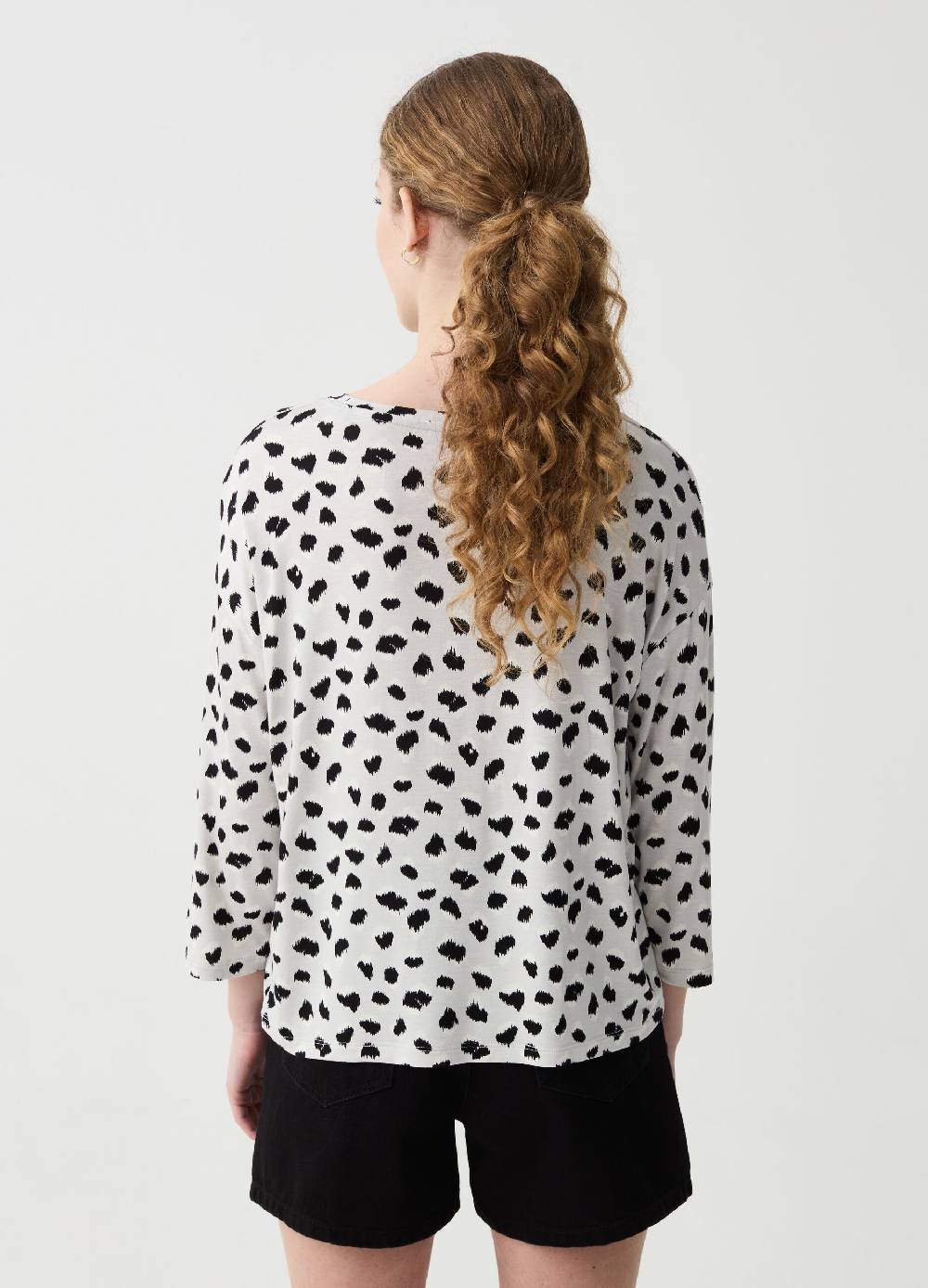 Ovs T-shirt In Viscosa Con Stampa Maculata