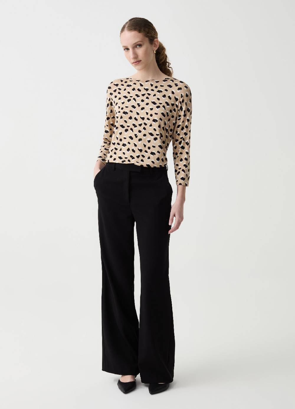 Ovs T-shirt in viscosa con stampa maculata