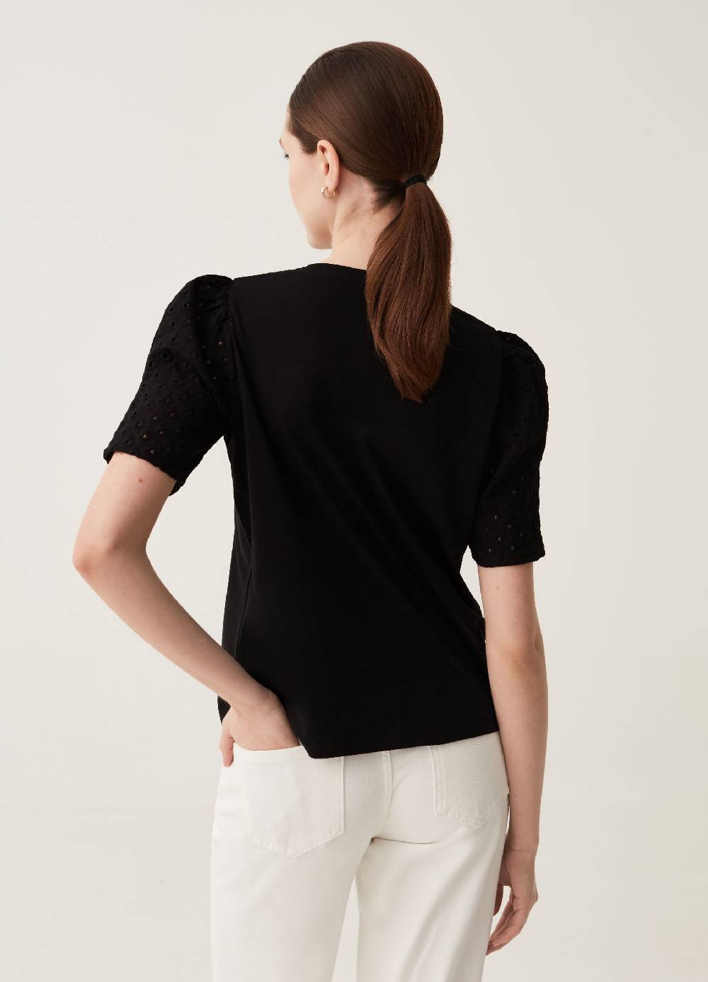 Ovs T-shirt Maniche A Palloncino In Sangallo