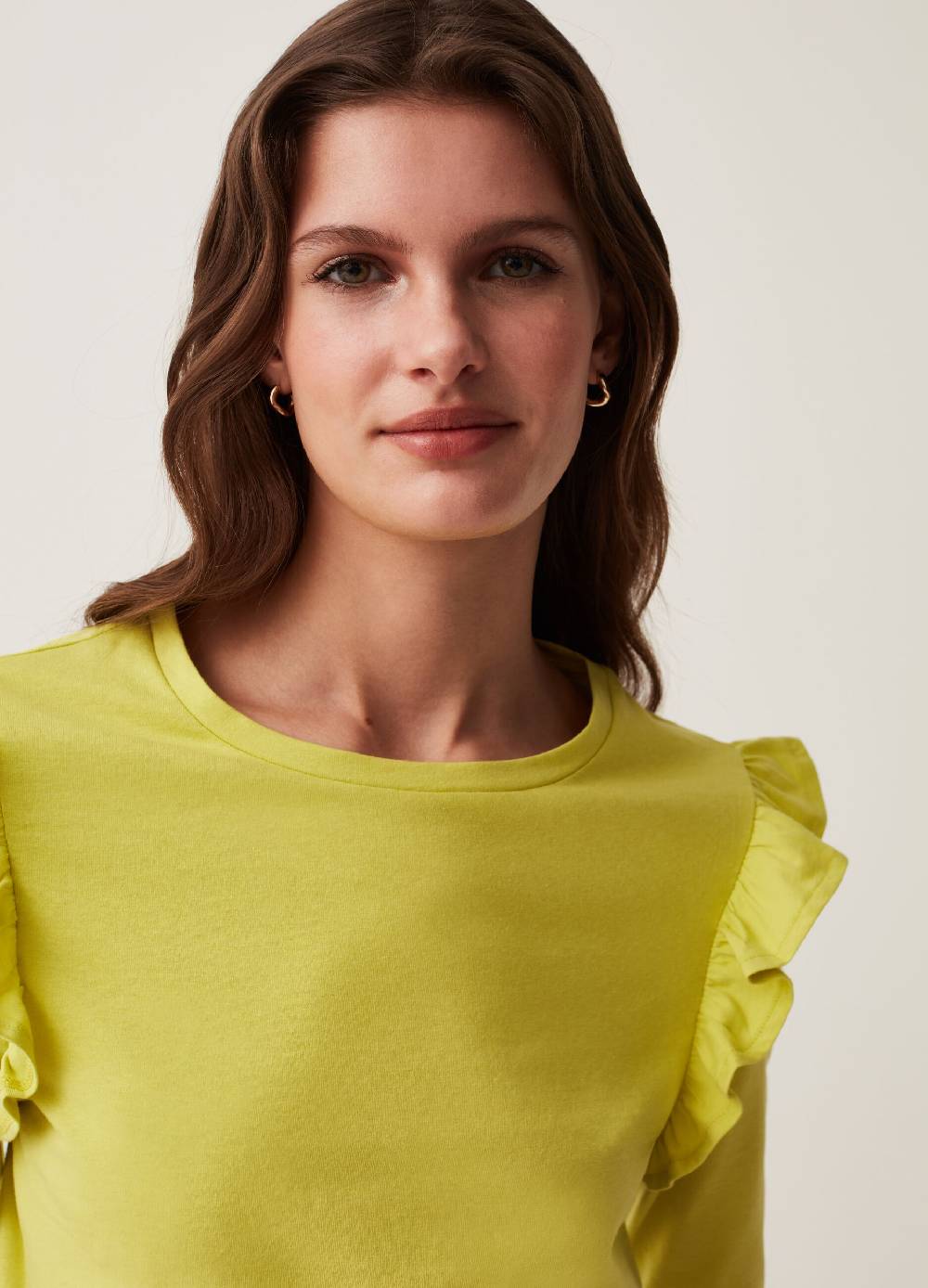 Ovs T-shirt Maniche Al Gomito Con Rouche