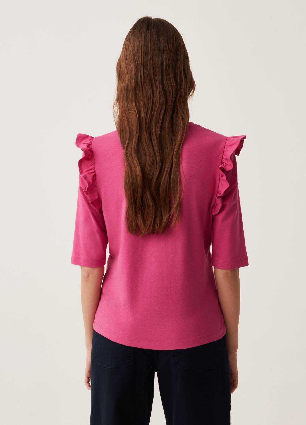 Ovs T-shirt Maniche Al Gomito Con Rouche