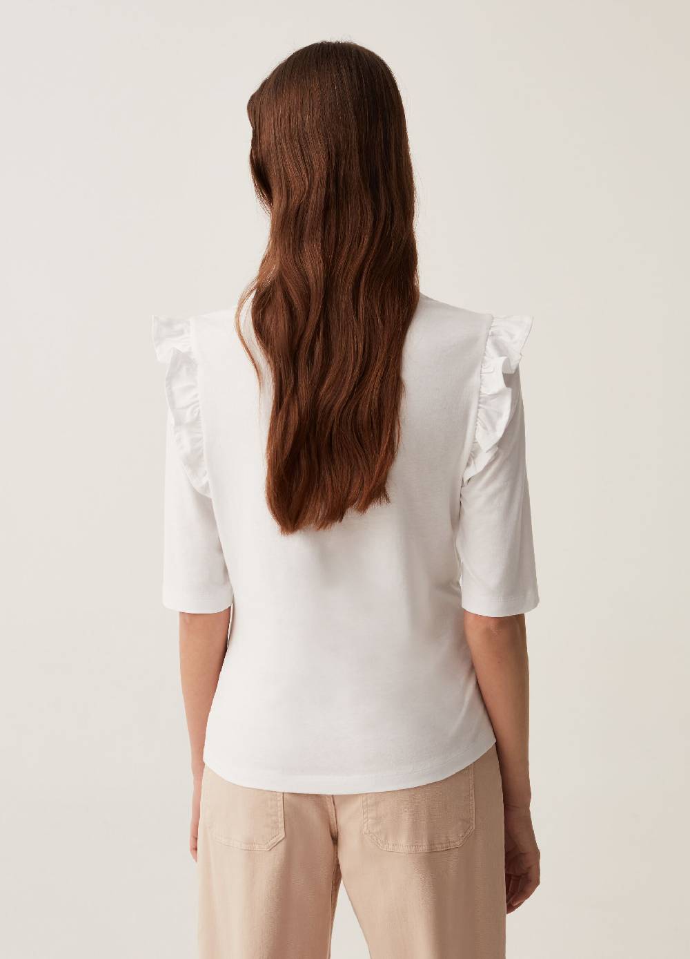 Ovs T-shirt Maniche Al Gomito Con Rouche