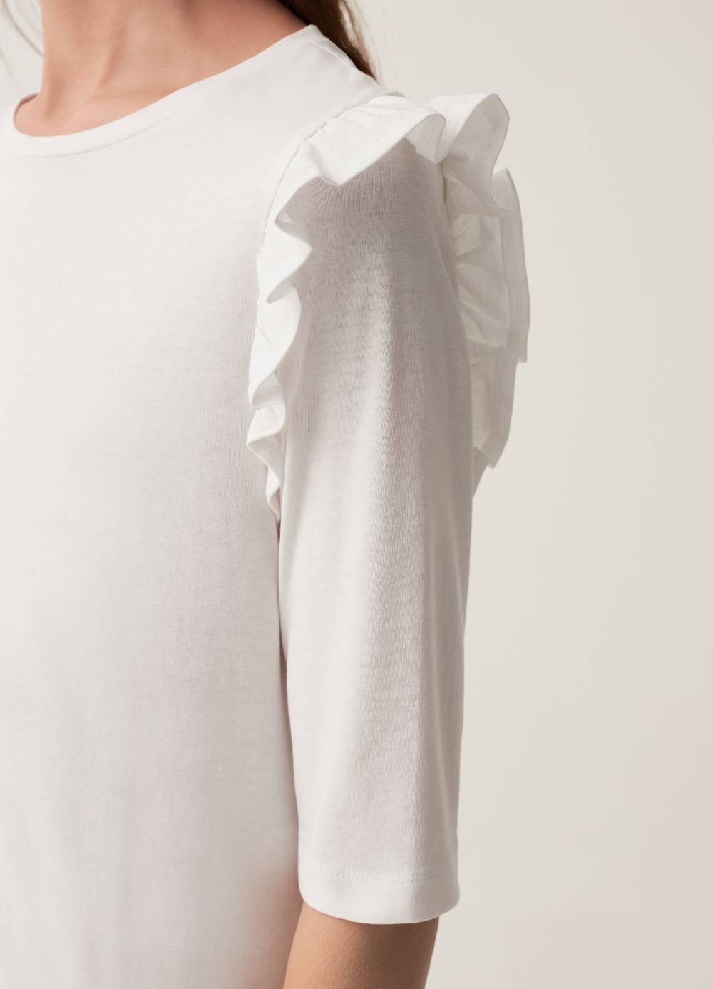 Ovs T-shirt Maniche Al Gomito Con Rouche