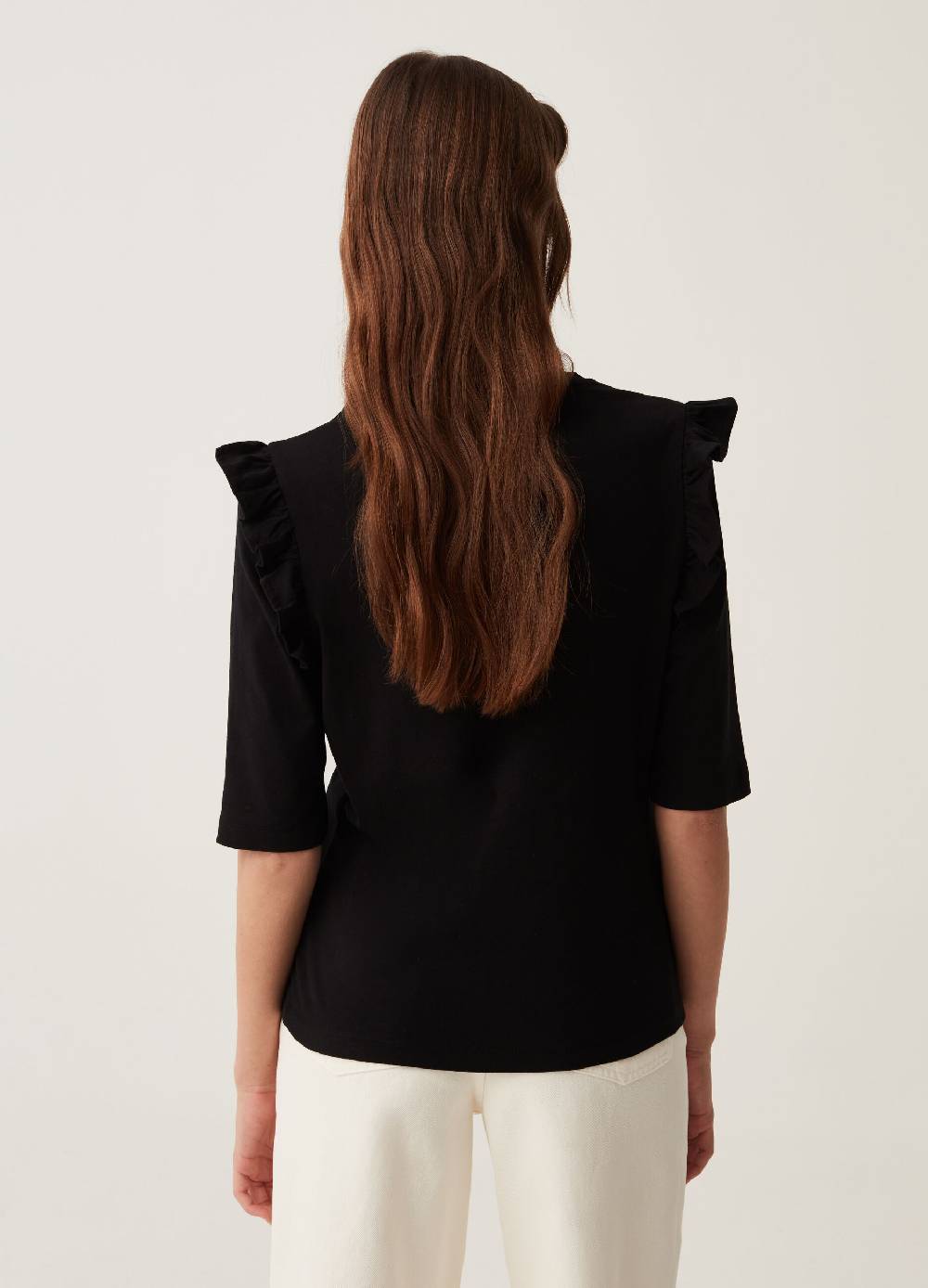 Ovs T-shirt Maniche Al Gomito Con Rouche