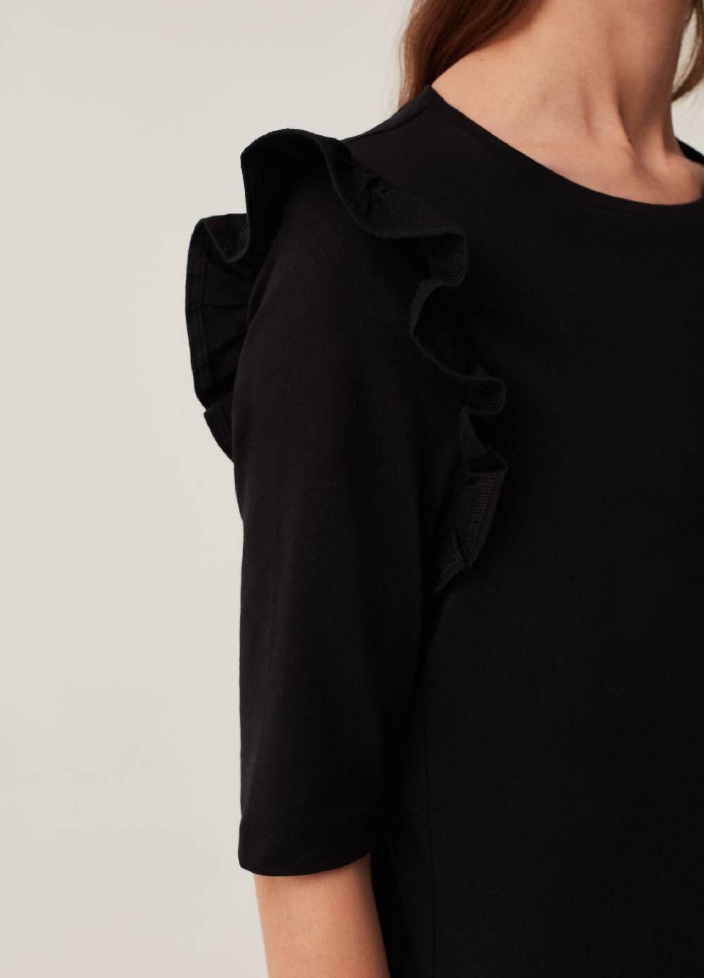 Ovs T-shirt Maniche Al Gomito Con Rouche