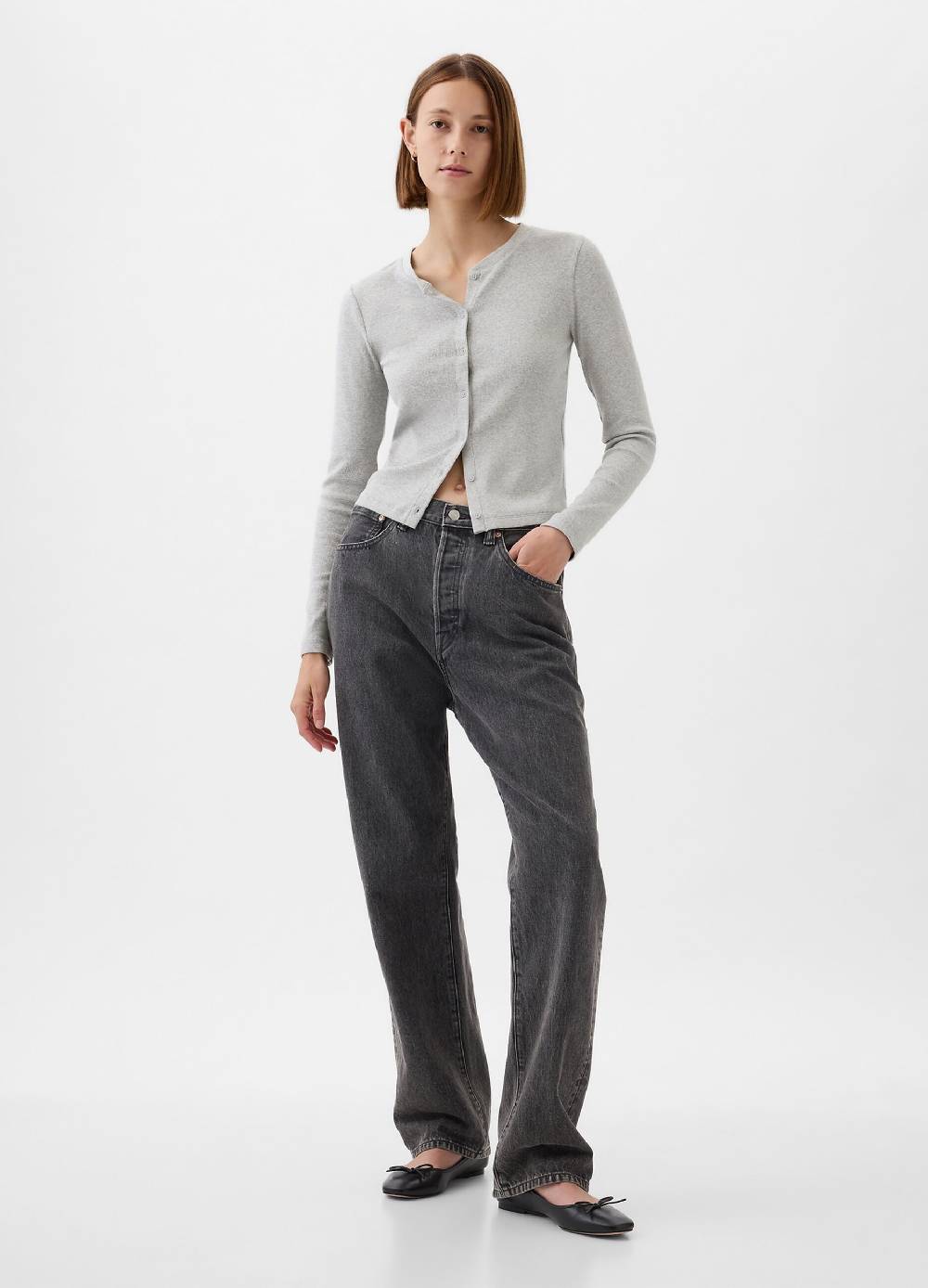 Ovs T-shirt Maniche Lunghe A Costine Con Bottoni