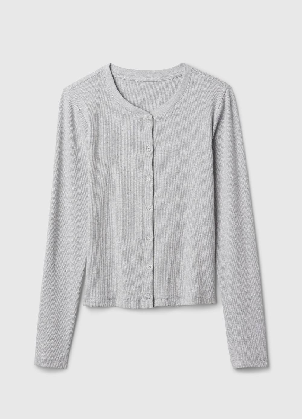 Ovs T-shirt Maniche Lunghe A Costine Con Bottoni