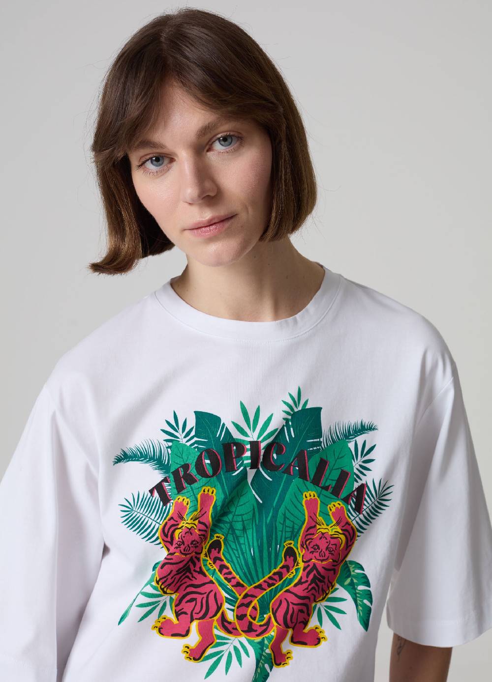 Ovs T-shirt Over Con Stampa Tropicale