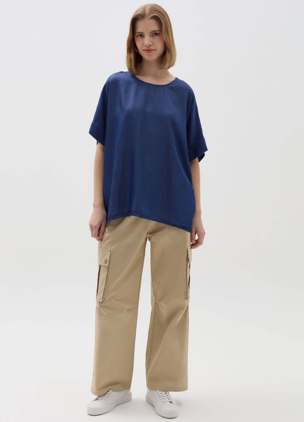 Ovs T-shirt Over Effetto Denim