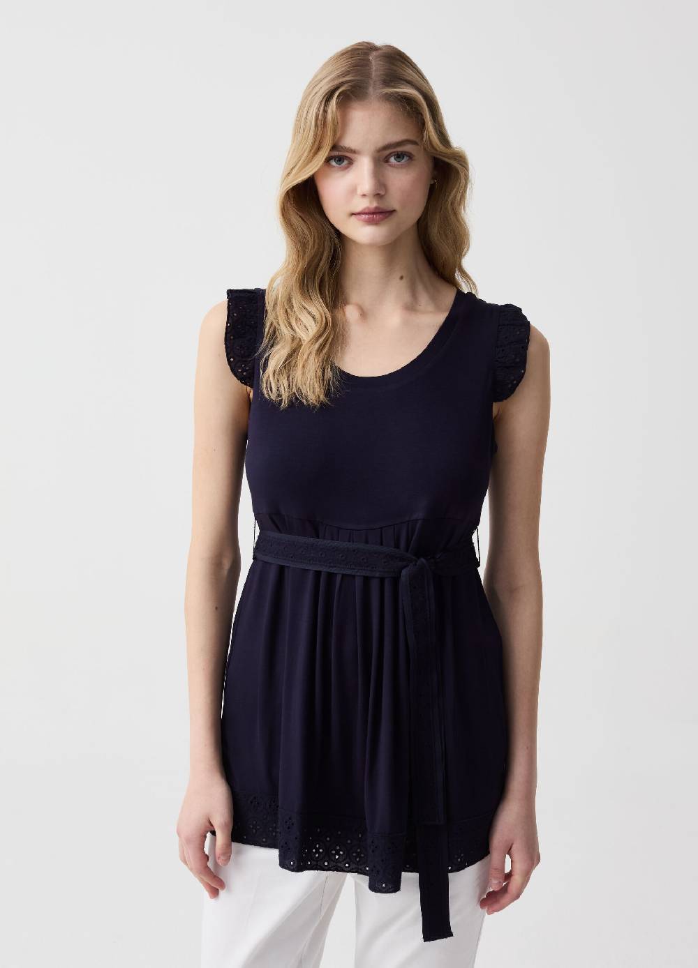 Ovs T-shirt Premaman Con Inserti Sangallo