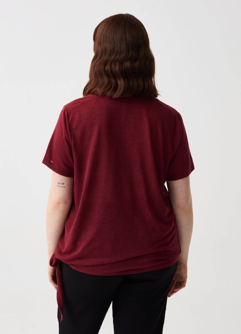 Ovs T-shirt Scollo A V Con Profilo Etnico Curvy