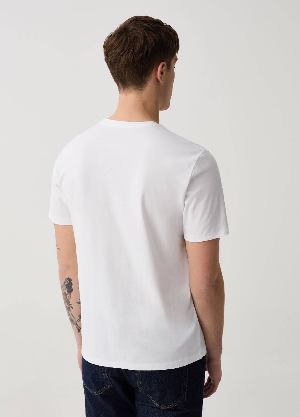 Ovs T-shirt Slim Fit Scollo A V
