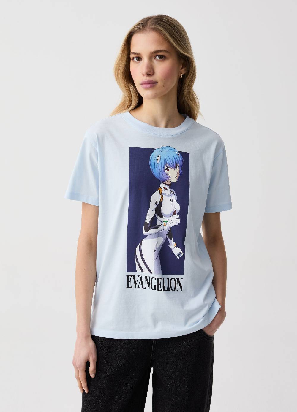 Ovs T-shirt stampa Evangelion Rei Ayanami