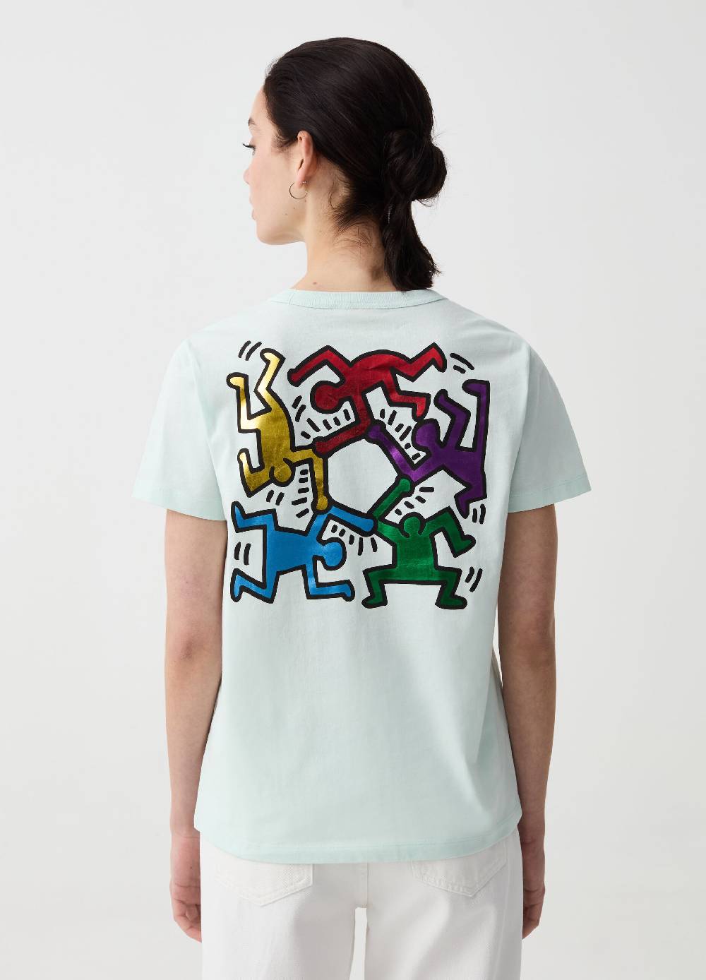 Ovs T-shirt Stampa In Foil Omini Keith Haring
