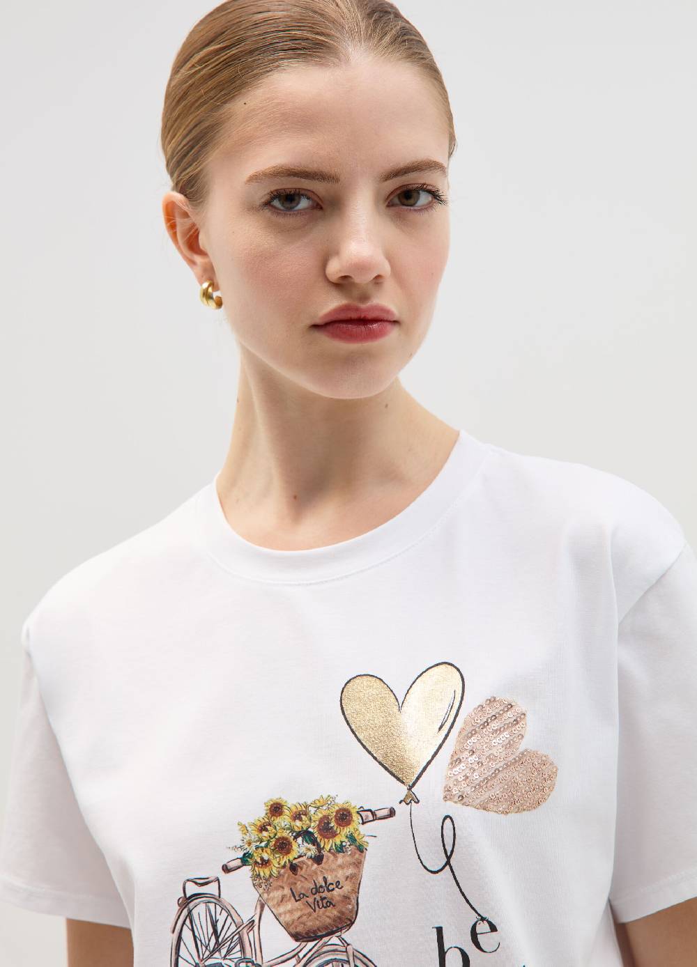 Ovs T-shirt Stampa La Dolce Vita In Foil