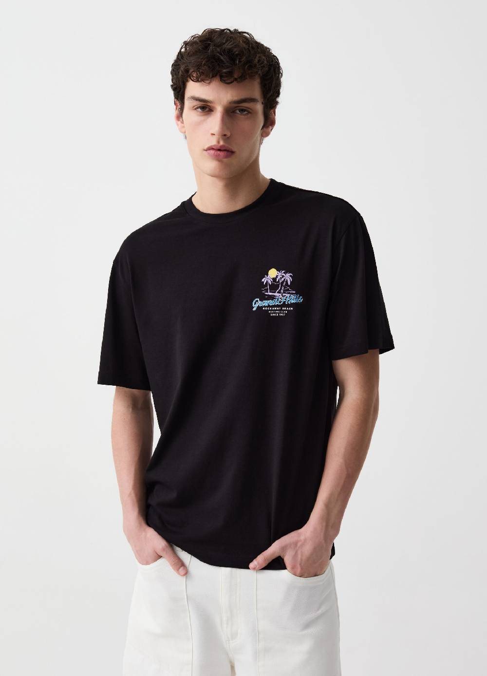 Ovs T-shirt stampa Rockway Beach Surfing Club