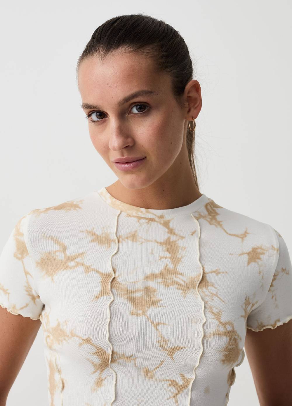 Ovs T-shirt Tie Dye Con Profili Ondulati