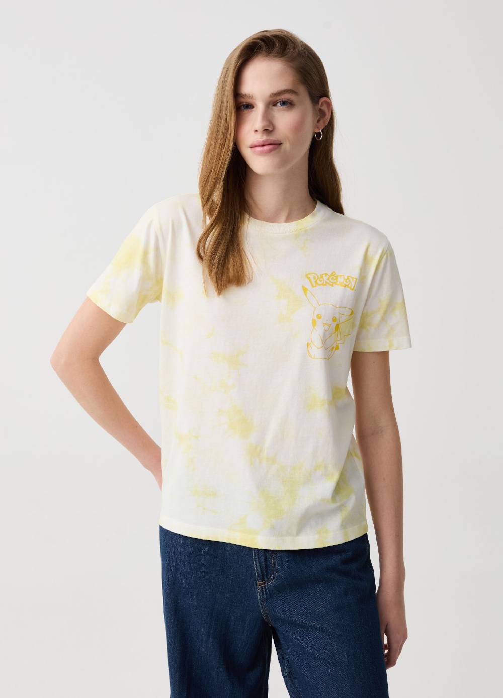 Ovs T-shirt Tie Dye Con Stampa Pikachu