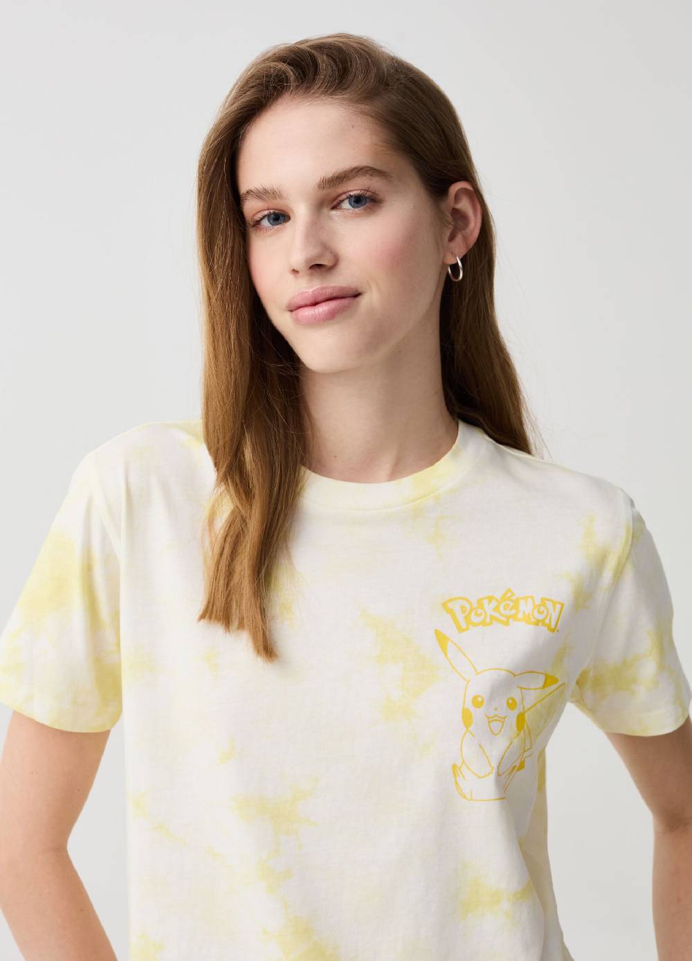 Ovs T-shirt Tie Dye con stampa Pikachu