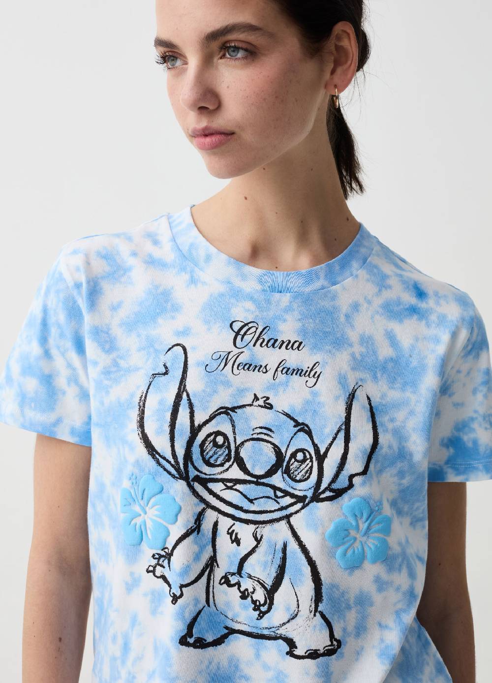 Ovs T-shirt Tie Dye Con Stampa Stitch