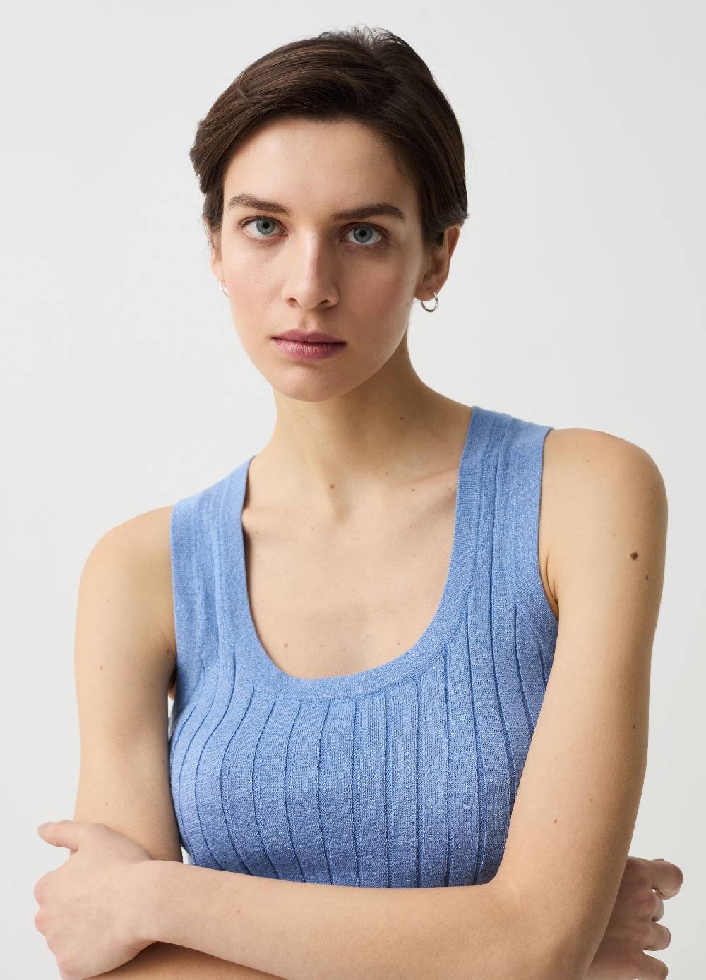 Ovs Tank Top A Coste Piatte Con Lurex