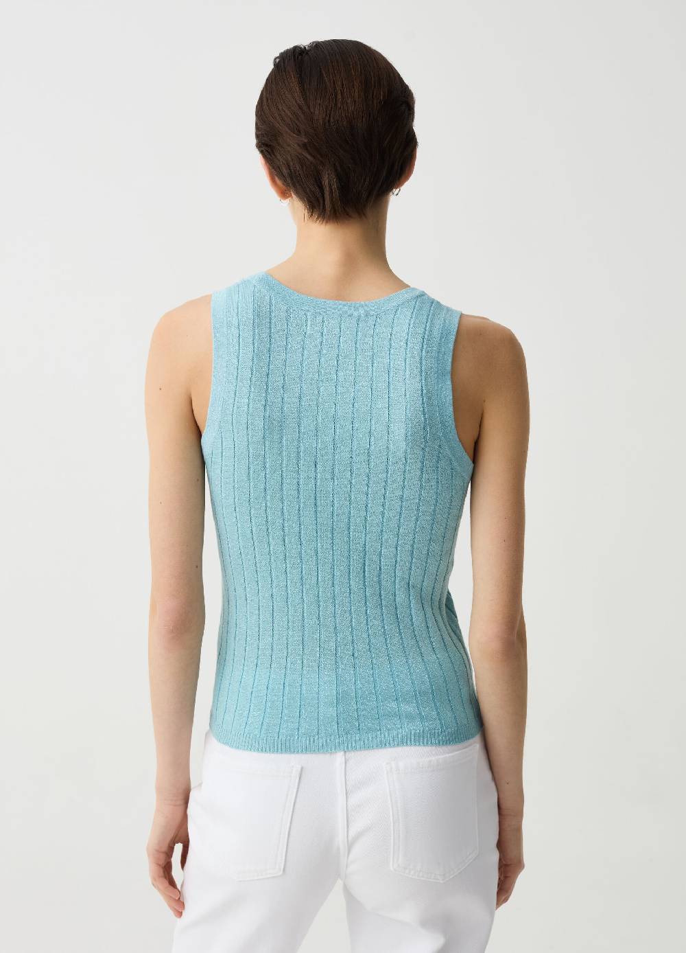 Ovs Tank Top A Coste Piatte Con Lurex