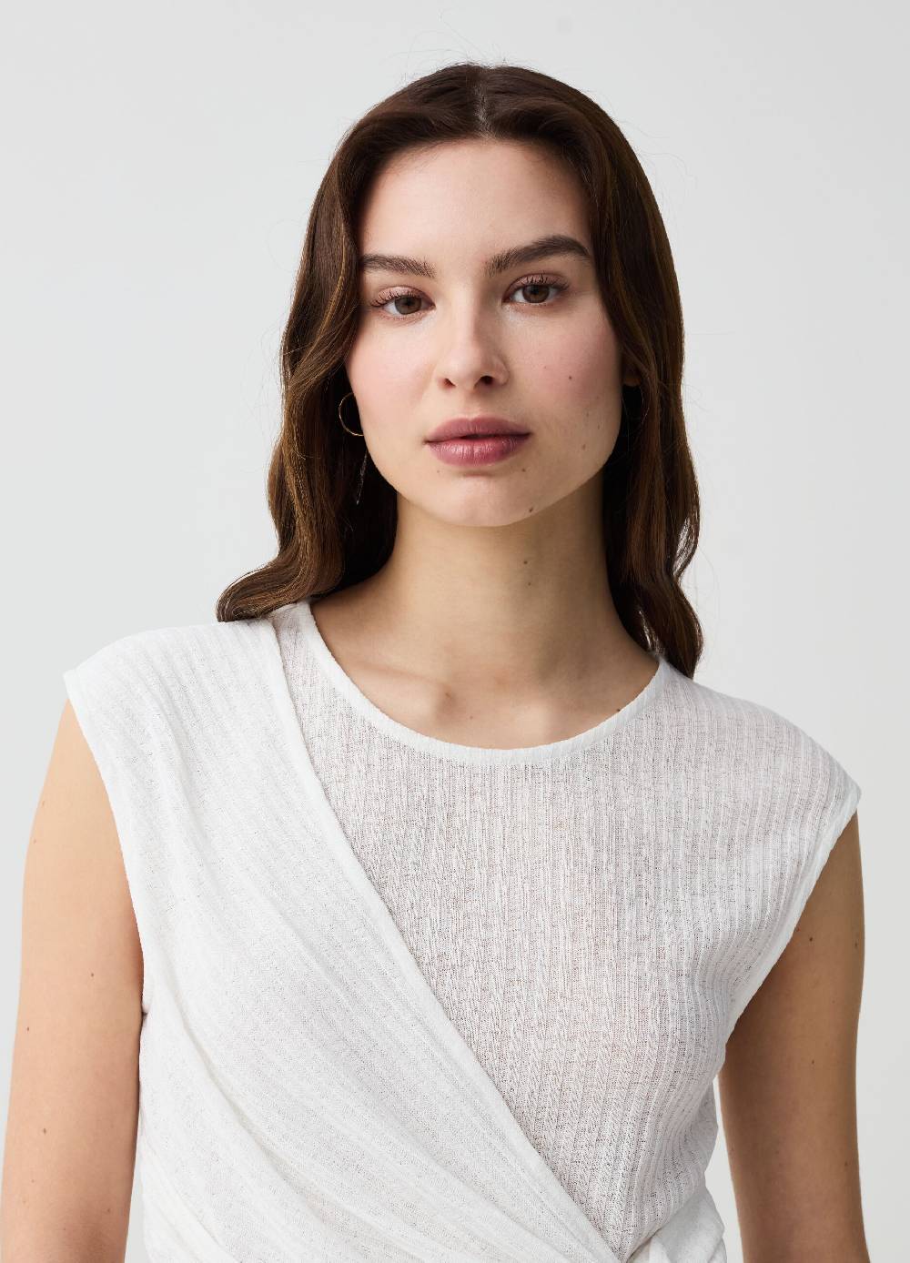 Ovs Tank Top A Coste Piatte Con Nodo