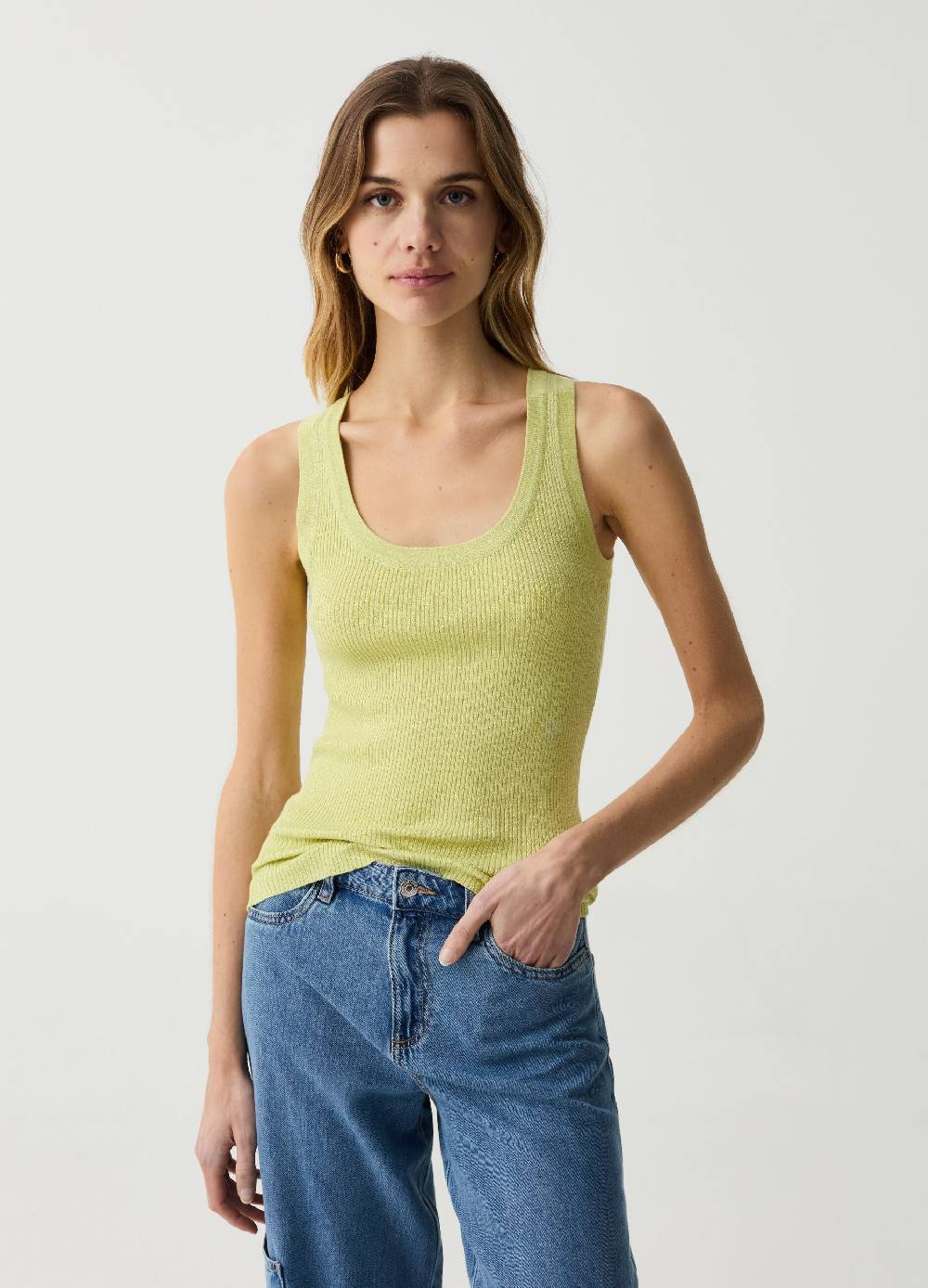 Ovs Tank top a costine con lurex