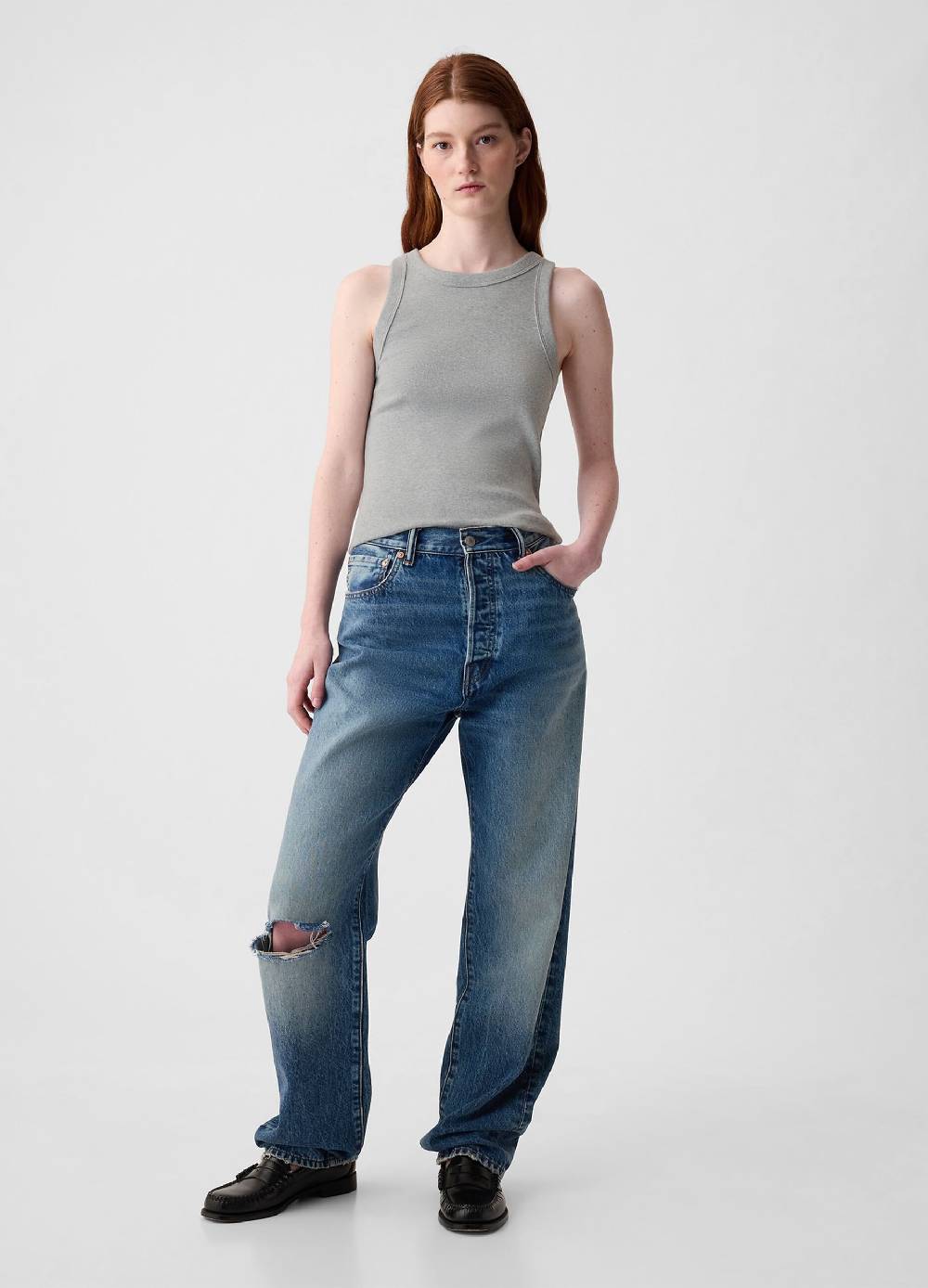 Ovs Tank Top A Costine Con Scollo Halter