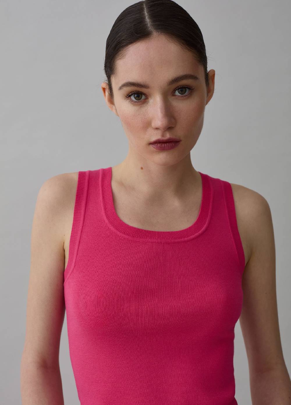 Ovs Tank top a costine con scollo rotondo