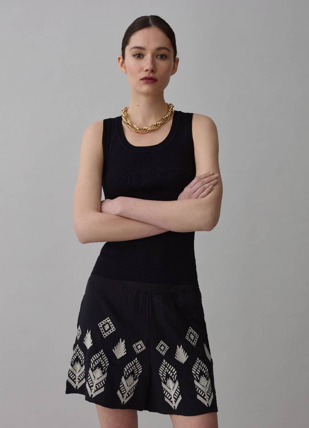 Ovs Tank Top A Costine Con Scollo Rotondo