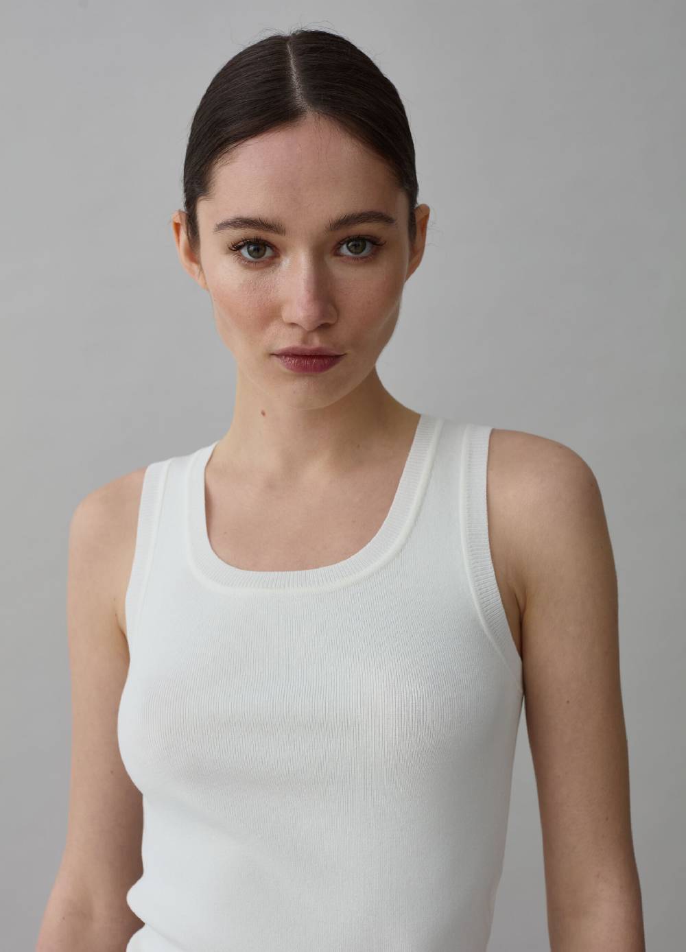 Ovs Tank Top A Costine Con Scollo Rotondo