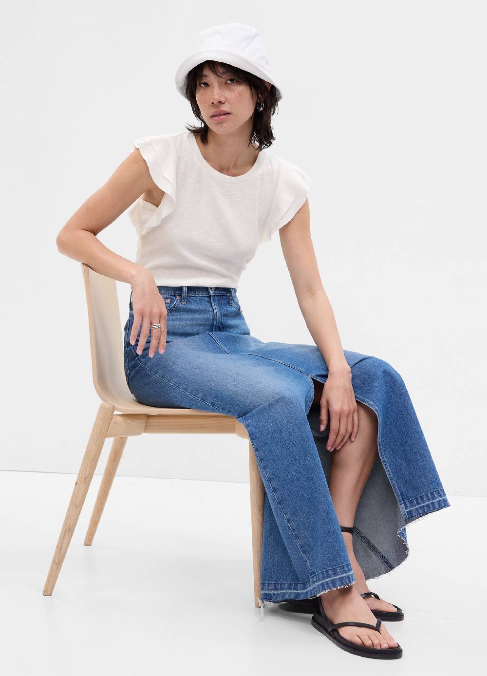 Ovs Tank top a costine con volant