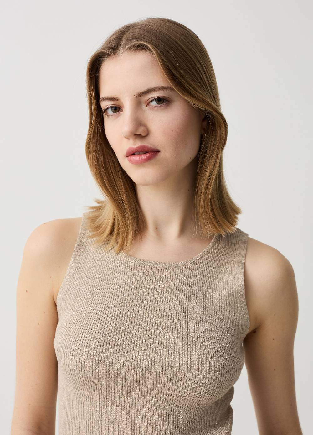 Ovs Tank Top A Costine In Lurex