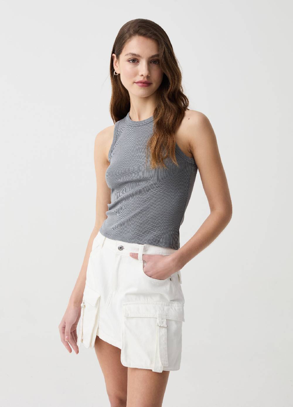 Ovs Tank top a costine sottili